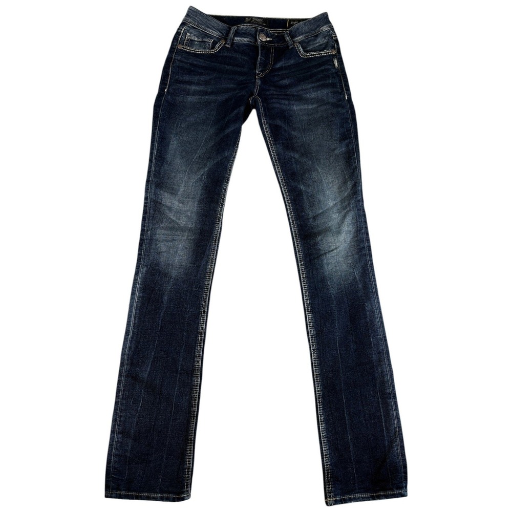 Silver Jeans Co. Suki Mid Slim Joga Jeans Women's 30x37 Blue Denim Stretch Wear